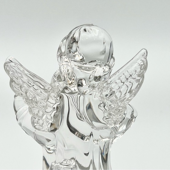 Vintage Mikasa Herald Collection Angel Mandolin Figurine Crystal Germany 1980s - Picture 7 of 12